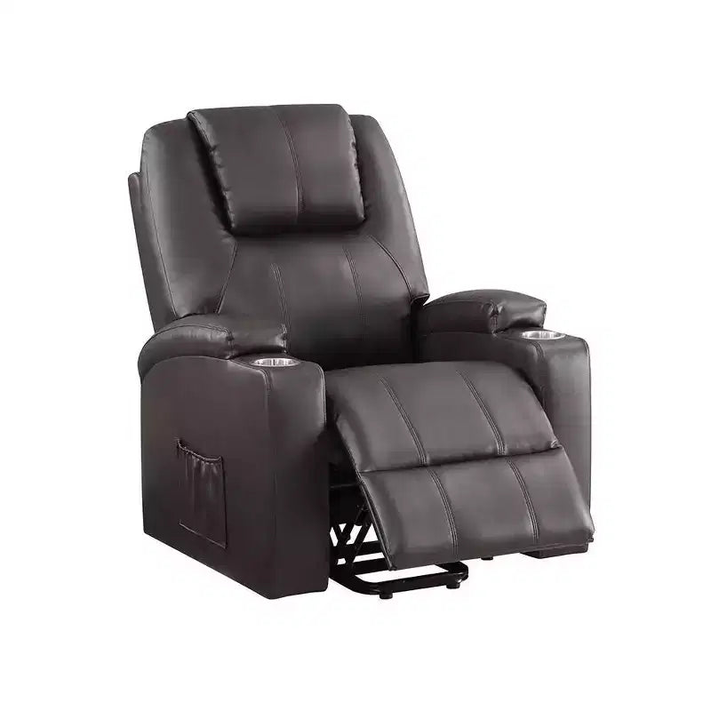 Acme Furniture Evander Leather Aire Power Recliner Sofa Brown