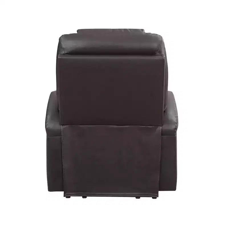 Fauteuil inclinable électrique en similicuir marron