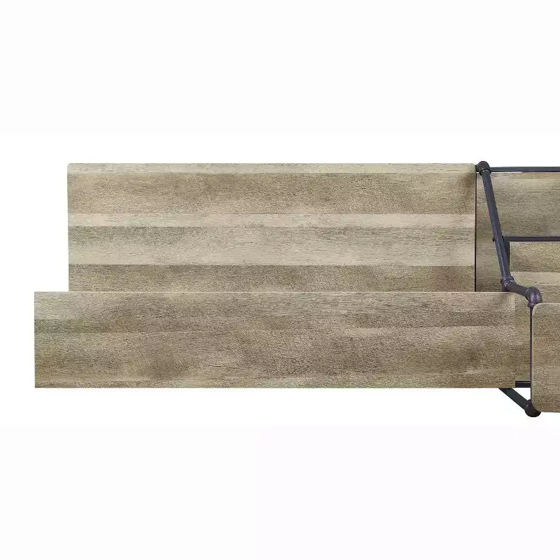Bureau industriel Phil avec bibliothèque réversible et éclairage LED - miBasics