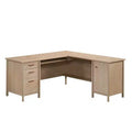 Whitaker Point L-Shape Desk Natural Maple - Sauder: Executive Office Desk with Drawers, Keyboard Shelf, Cable Management: Transitional Style