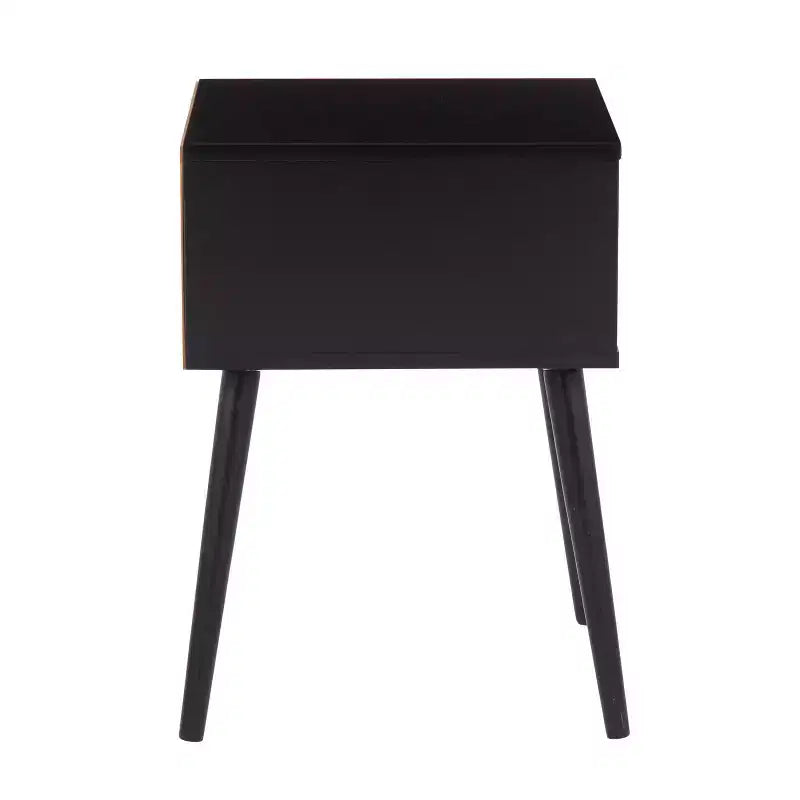 Table d'appoint Bora Bora noire - LumiSource : Table d'appoint contemporaine, pieds fuselés, tiroir de rangement