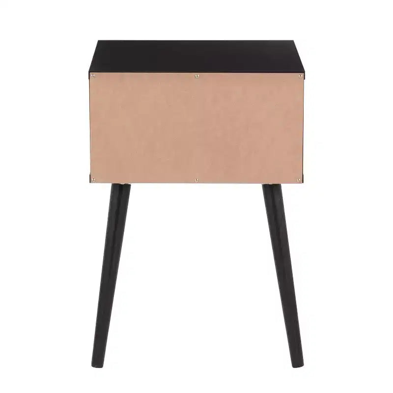 Table d'appoint Bora Bora noire - LumiSource : Table d'appoint contemporaine, pieds fuselés, tiroir de rangement
