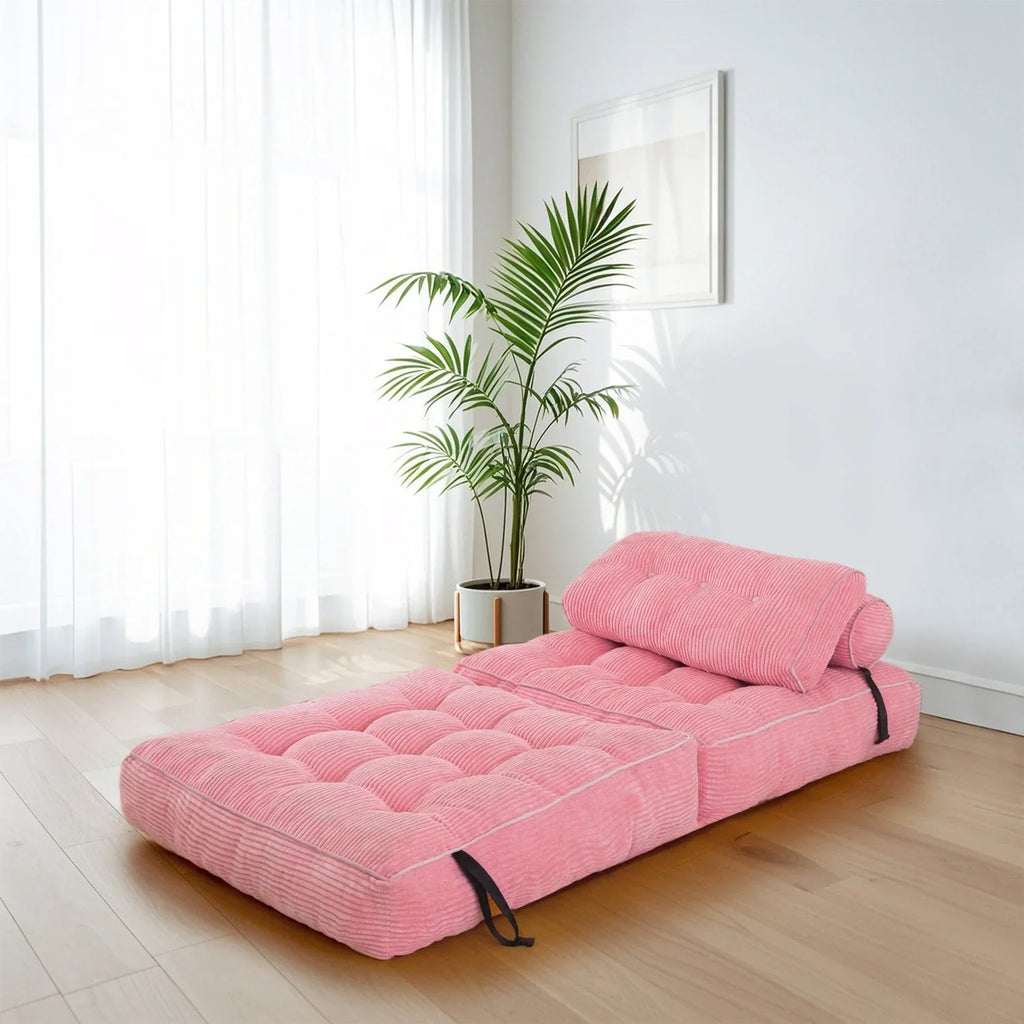 8 Canapé-lit pliant en velours côtelé, une place