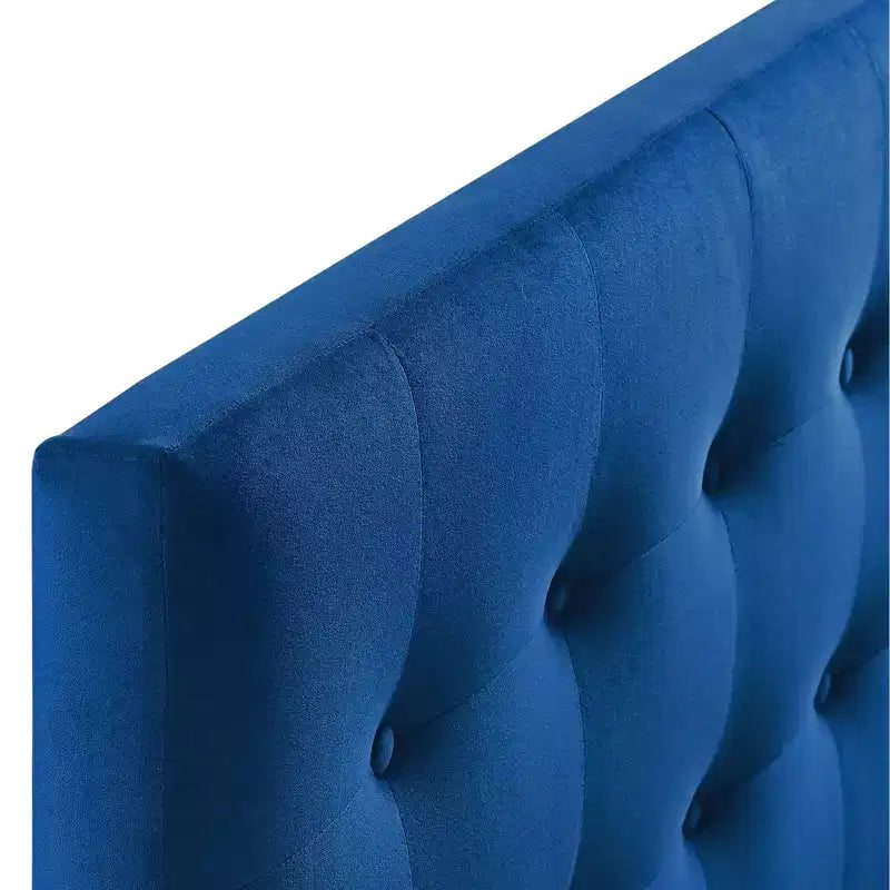 Tête de lit capitonnée en velours haute performance