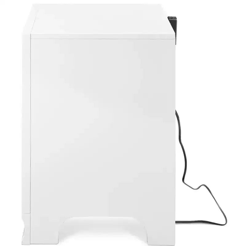 Table de chevet à 2 tiroirs avec port de chargement USB