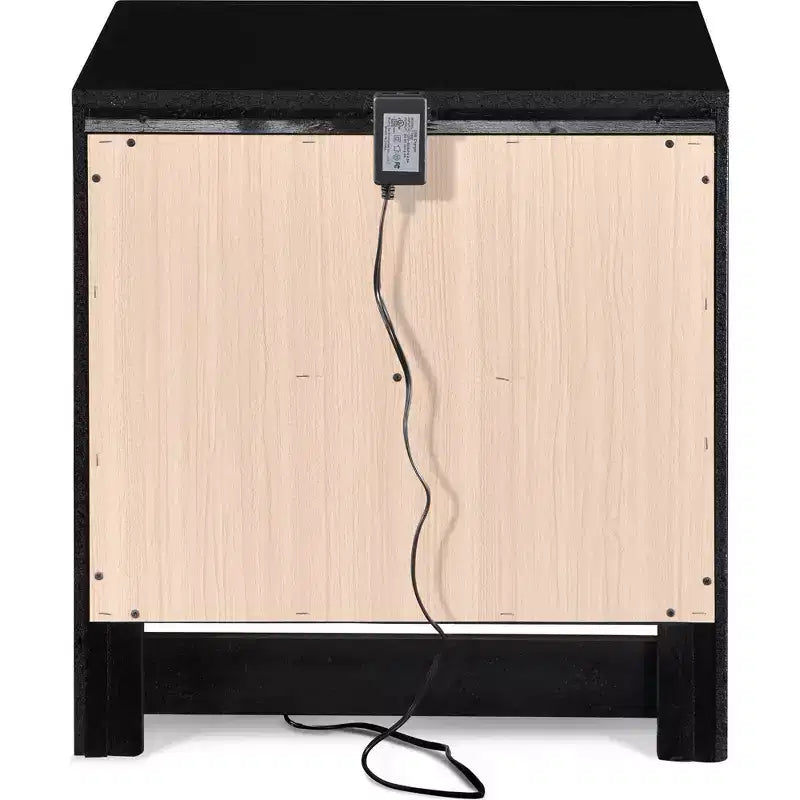 Table de chevet à 2 tiroirs avec port de chargement USB