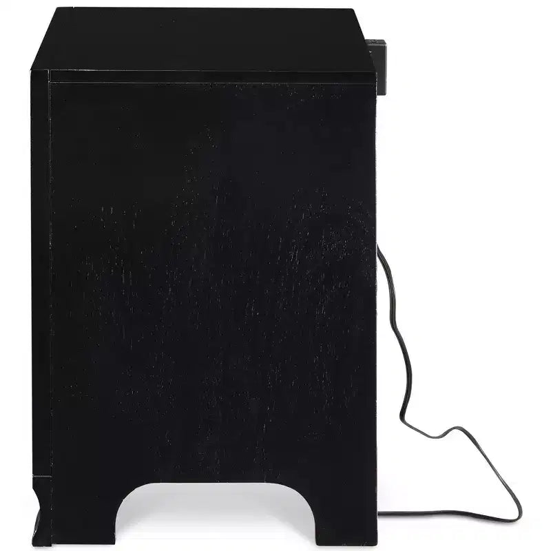 Table de chevet à 2 tiroirs avec port de chargement USB