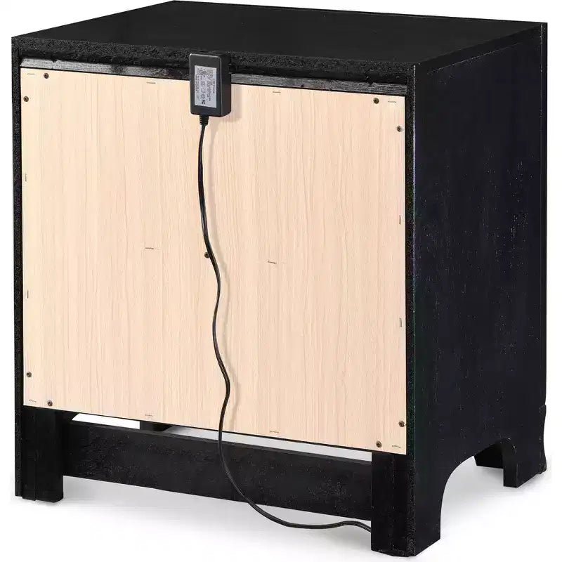 Table de chevet à 2 tiroirs avec port de chargement USB