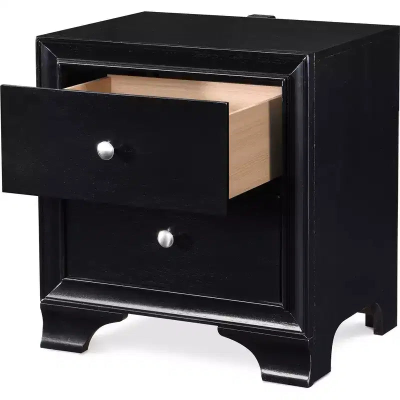 Table de chevet à 2 tiroirs avec port de chargement USB