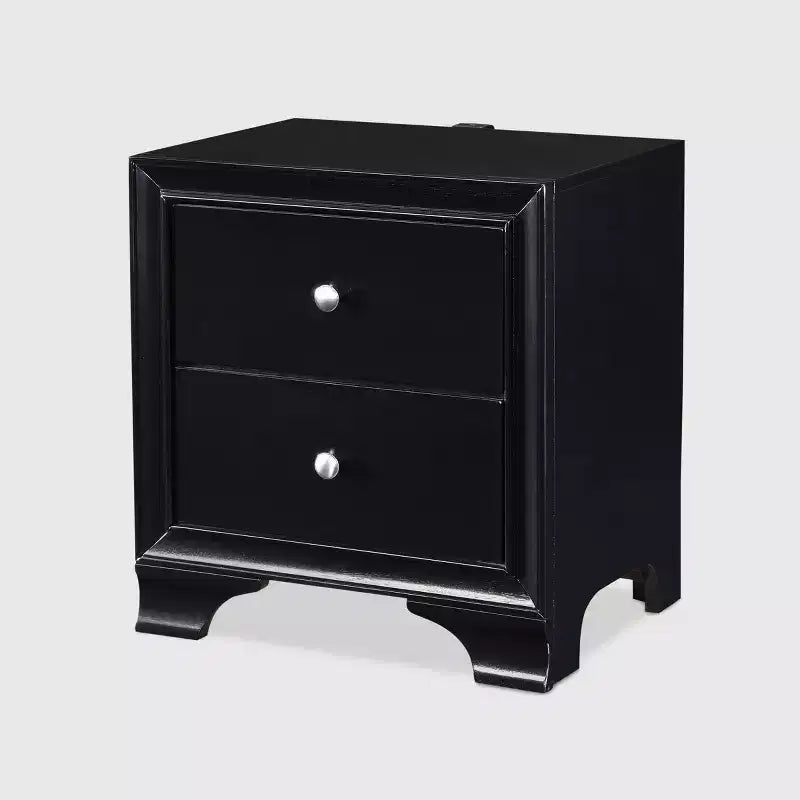 Edmond 2 Drawer Nightstand with USB - Click Decor