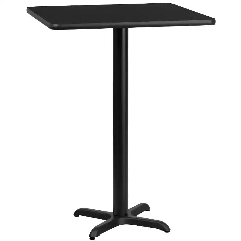 Plateau de table stratifié Emma et Oliver 30 po x 30 po avec base de table hauteur bar 22 po x 22 po
