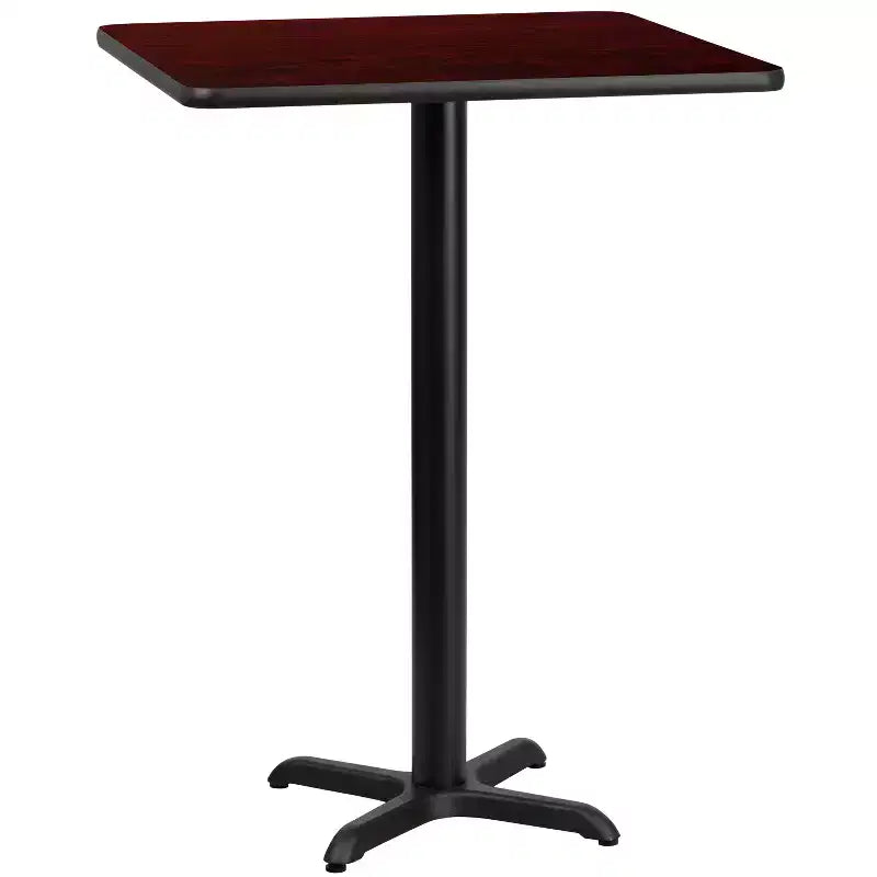 Plateau de table stratifié Emma et Oliver 30 po x 30 po avec base de table hauteur bar 22 po x 22 po