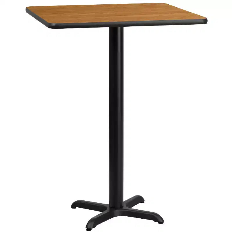 Emma and Oliver 30 Square Laminate Table Top with 22x22 Bar Height Table Base