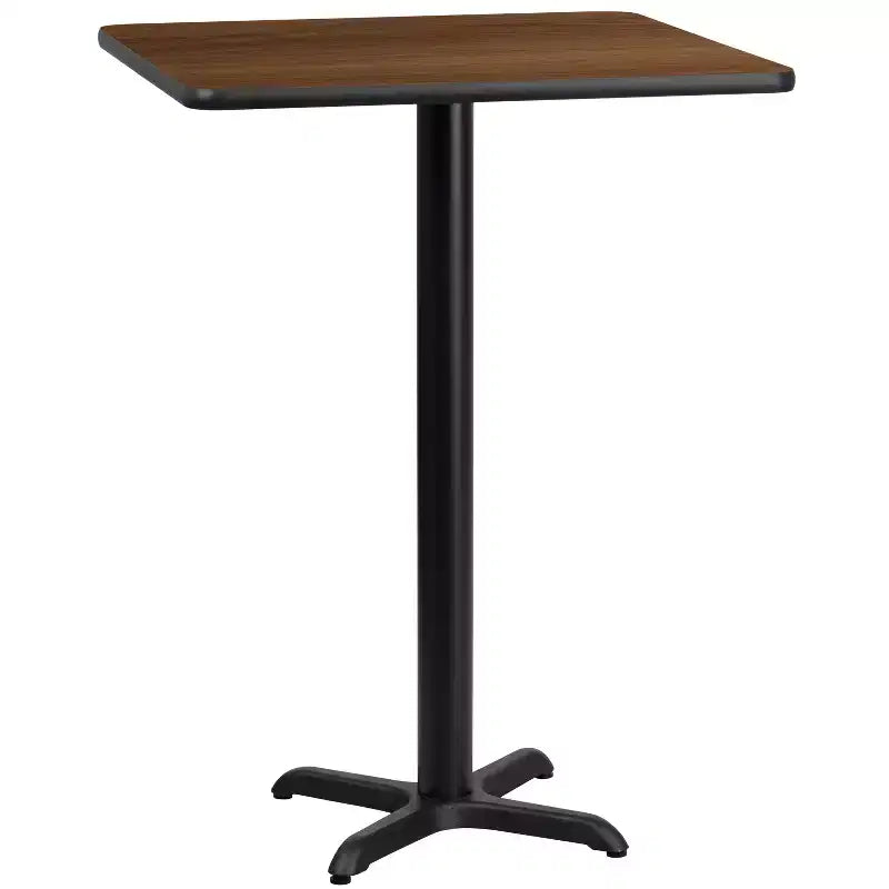 Plateau de table stratifié Emma et Oliver 30 po x 30 po avec base de table hauteur bar 22 po x 22 po