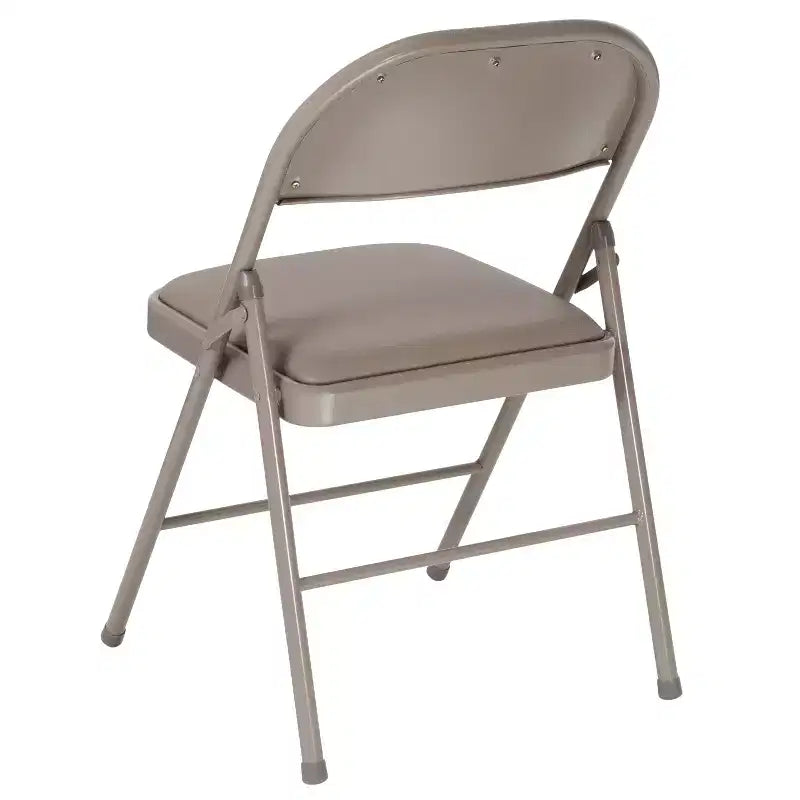 Emma et Oliver Lot de 2 chaises pliantes portables en vinyle et métal pour la maison et le bureau