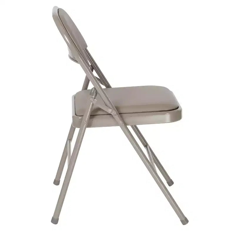 Emma et Oliver Lot de 2 chaises pliantes portables en vinyle et métal pour la maison et le bureau