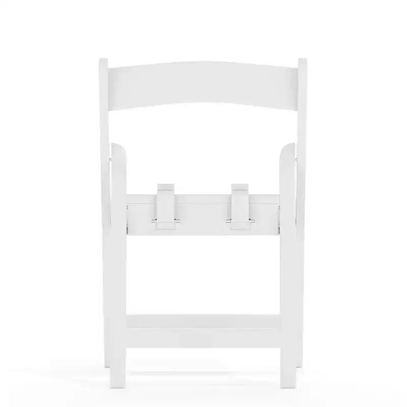 Chaise pliante pour enfant Emma et Oliver, lot de 10, en résine blanche, avec siège rembourré en vinyle, pour événements et fêtes
