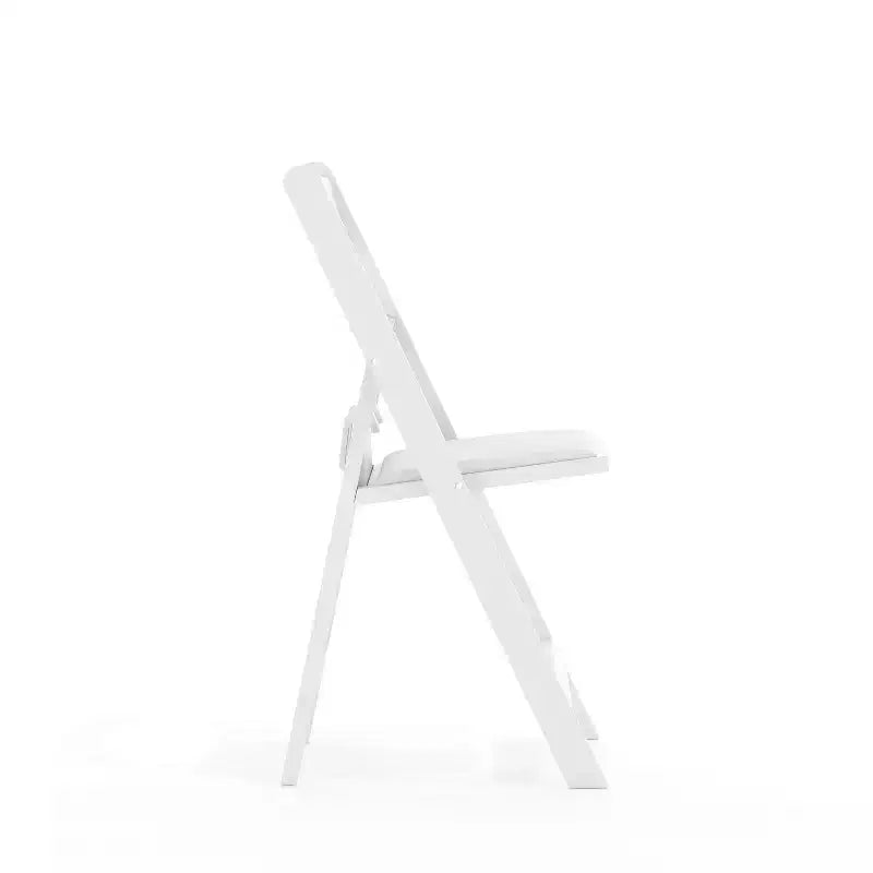 Chaise pliante pour enfant Emma et Oliver, lot de 10, en résine blanche, avec siège rembourré en vinyle, pour événements et fêtes