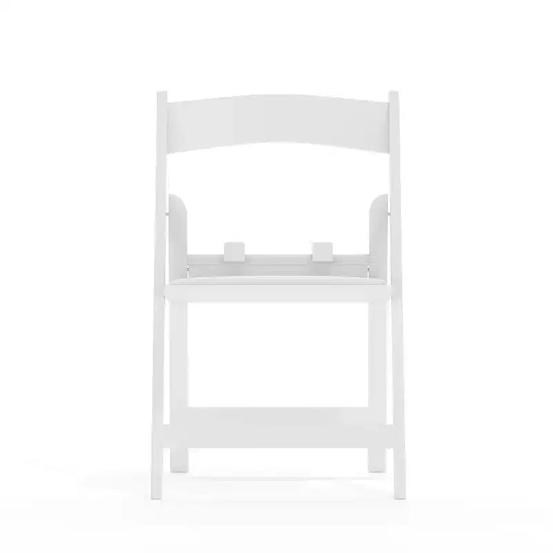 Chaise pliante pour enfant Emma et Oliver, lot de 10, en résine blanche, avec siège rembourré en vinyle, pour événements et fêtes