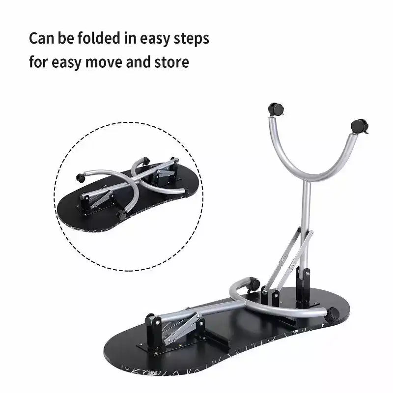 Costway Table de Manucure Portable Noire pour Salon de Beauté, Spa