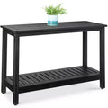 Meuble console en bois à 2 étagères Best Choice Products 48 pouces, pour l'intérieur et l'extérieur, table buffet multifonctionnelle avec rangement