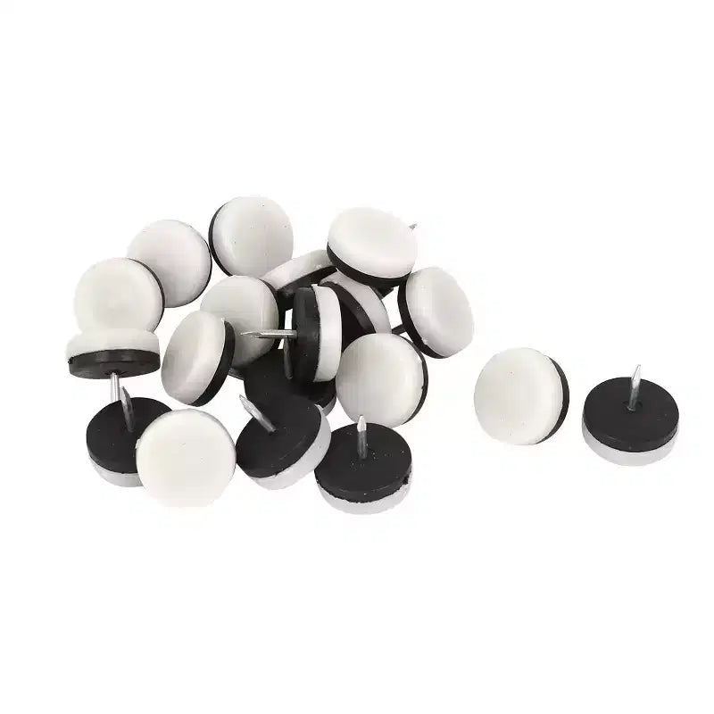 Unique Bargains Chair Table Sofa Leg Floor Protector Floor Glides 0.94 x 1.18 White 20 Pcs