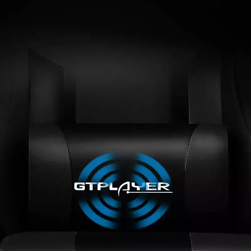 Chaise de gaming avec repose-pieds et oreiller de massage lombaire ergonomique en cuir PU - GTRACING