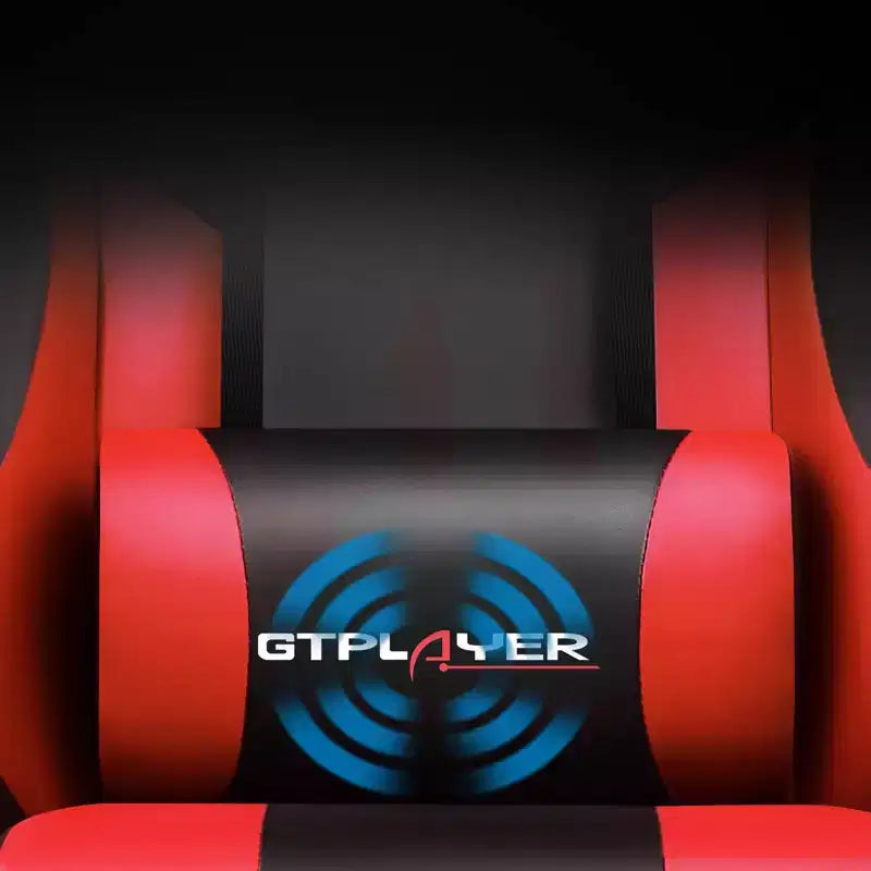 Chaise de gaming avec repose-pieds et oreiller de massage lombaire ergonomique en cuir PU - GTRACING