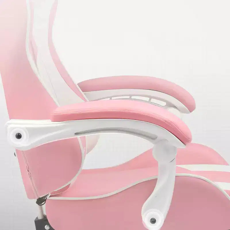 Chaise de gaming avec repose-pieds et oreiller de massage lombaire ergonomique en cuir PU - GTRACING