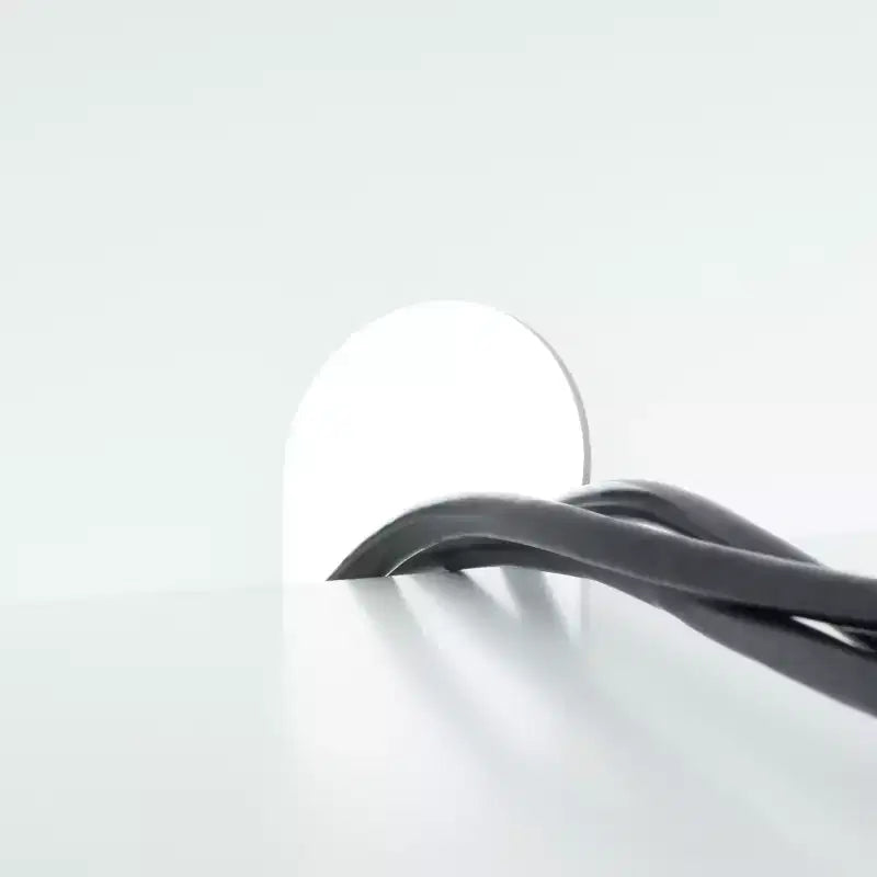 Meuble TV 2 étagères, finition blanchie