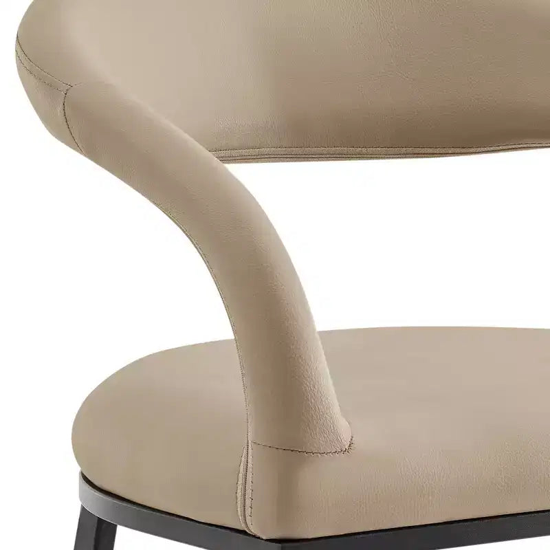 Tabouret de bar de 26 po en fer et similicuir, hauteur comptoir