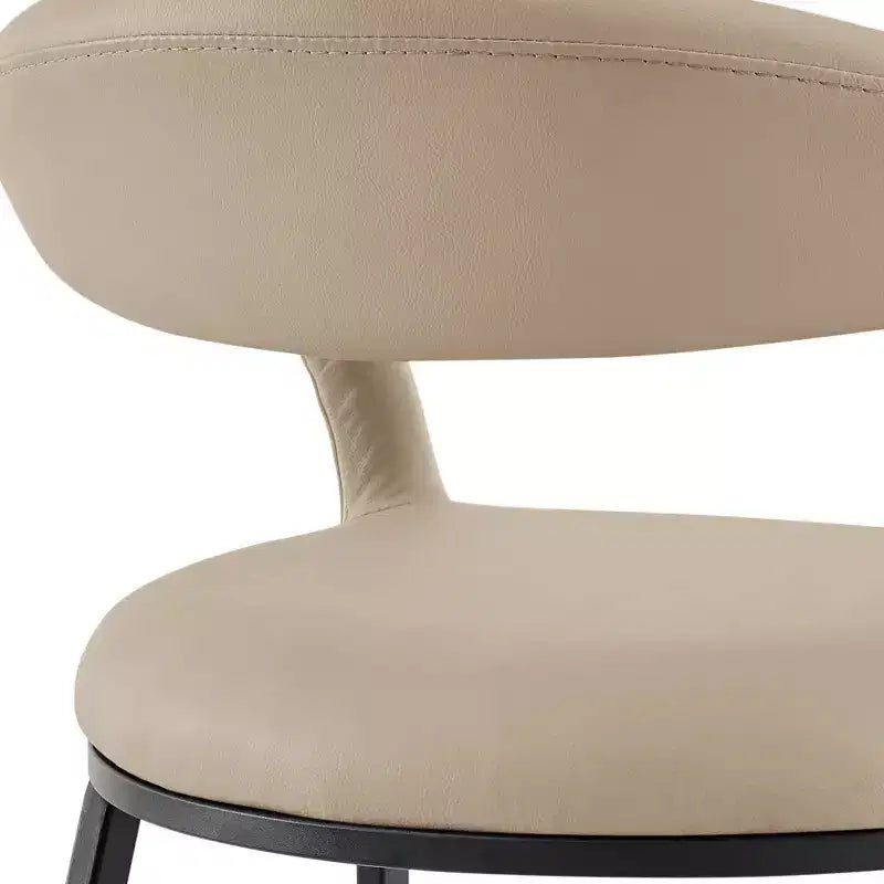 Tabouret de bar de 26 po en fer et similicuir, hauteur comptoir