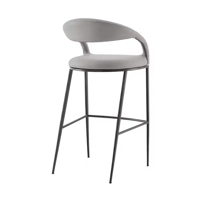 Tabouret de bar de 26 po en fer et similicuir, hauteur comptoir