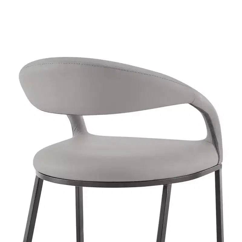 Tabouret de bar de 26 po en fer et similicuir, hauteur comptoir