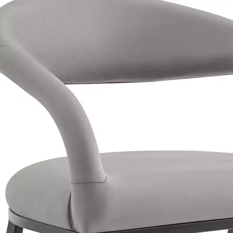 Tabouret de bar de 26 po en fer et similicuir, hauteur comptoir