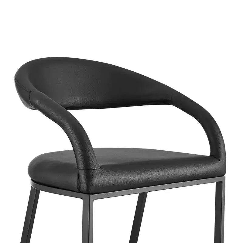 Tabouret de bar de 26 po en fer et similicuir, hauteur comptoir