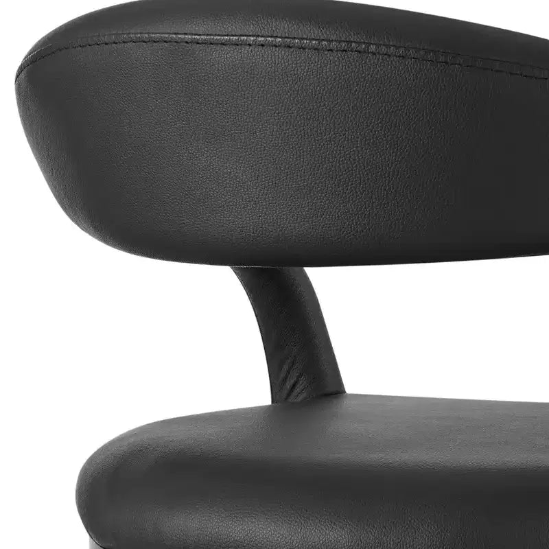 Tabouret de bar de 26 po en fer et similicuir, hauteur comptoir