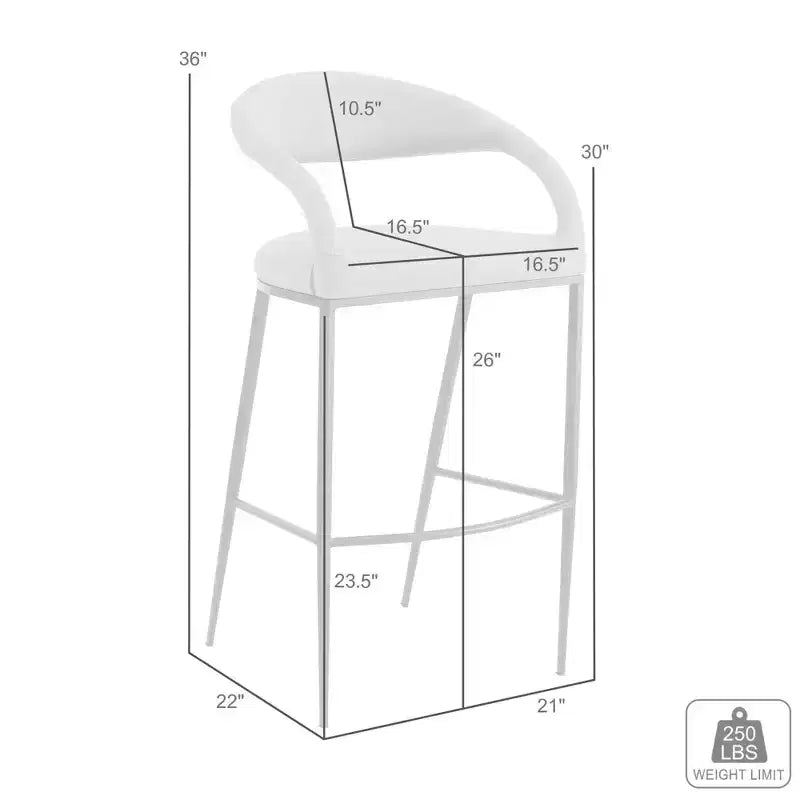 Tabouret de bar de 26 po en fer et similicuir, hauteur comptoir