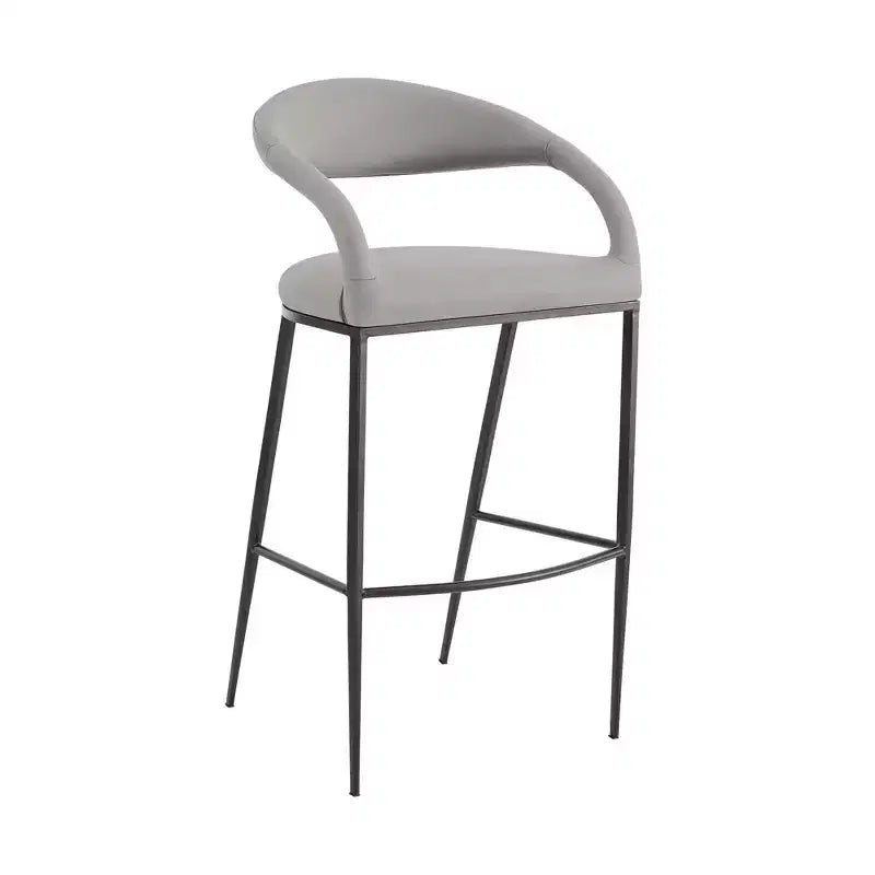 Tabouret de bar de 26 po en fer et similicuir, hauteur comptoir