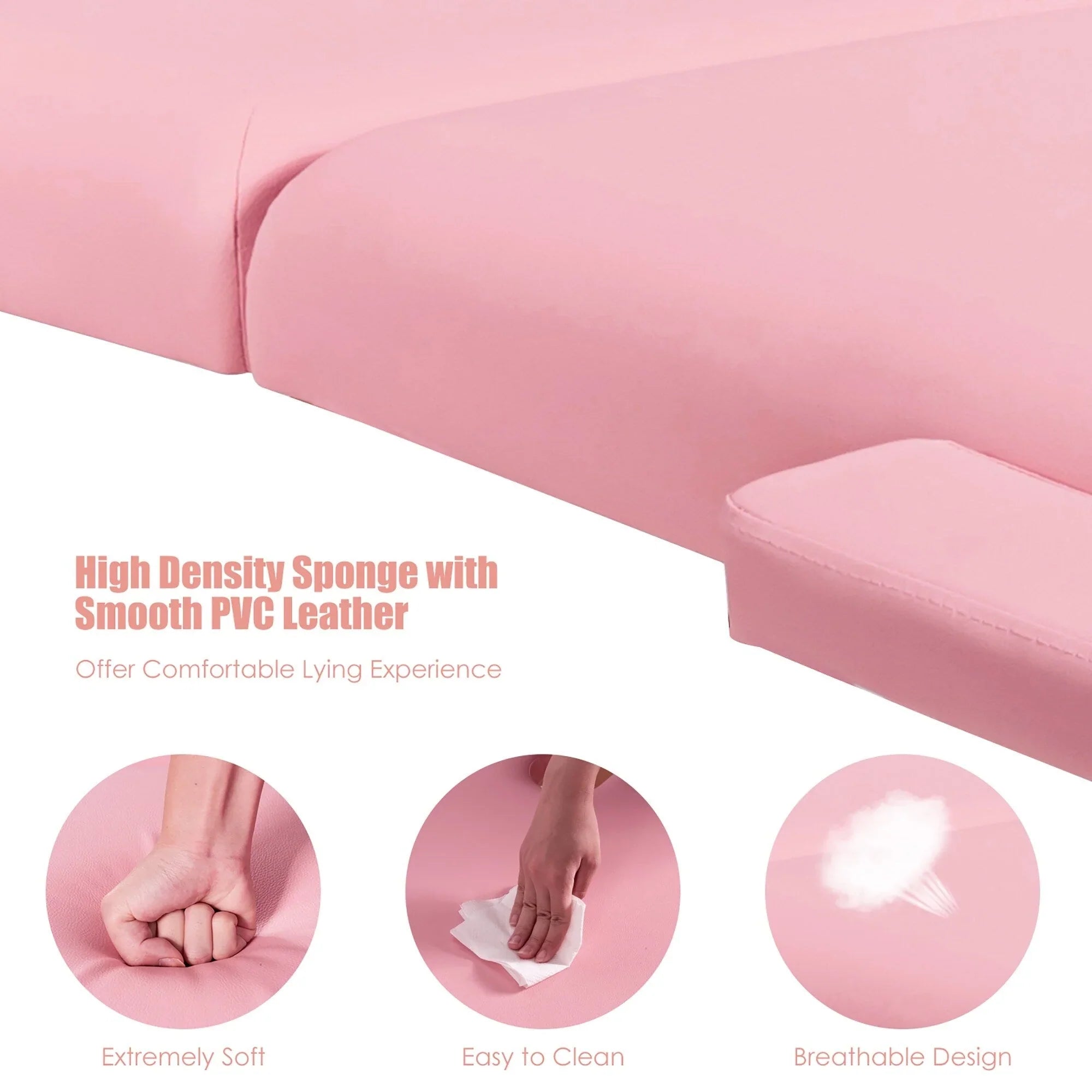 Table de Massage Portable 84L Réglable pour Soins du Visage, Tatouage, avec Housse de Transport